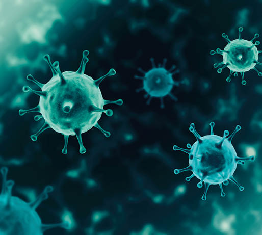 covid-19, coronavirus outbreak, virus floating in a cellular environment , coronaviruses influenza background,  viral disease epidemic, 3D rendering of virus, organism illustration, 