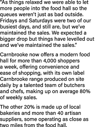  As things relaxed we were able to let more people into the food hall so the queues weren t just as bad outside  Frid   