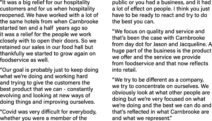  It was a big relief for our hospitality customers and for us when hospitality reopened  We have worked with a lot of   