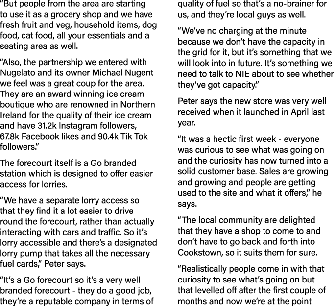  But people from the area are starting to use it as a grocery shop and we have fresh fruit and veg, household items,    