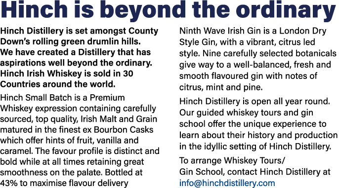 Hinch is beyond the ordinary Hinch Distillery is set amongst County Down s rolling green drumlin hills  We have creat   