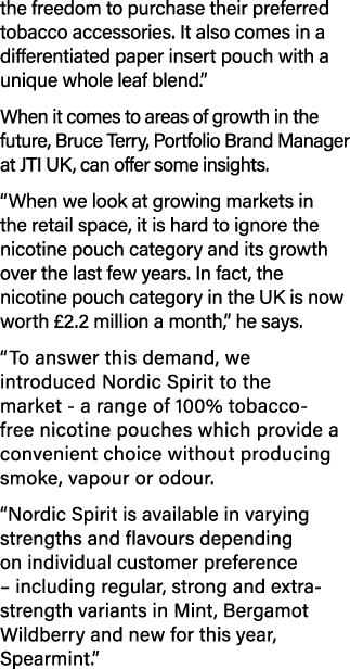 the freedom to purchase their preferred tobacco accessories  It also comes in a differentiated paper insert pouch wit   