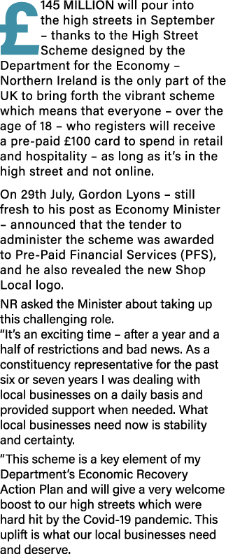  145 million will pour into the high streets in September   thanks to the High Street Scheme designed by the Departme   