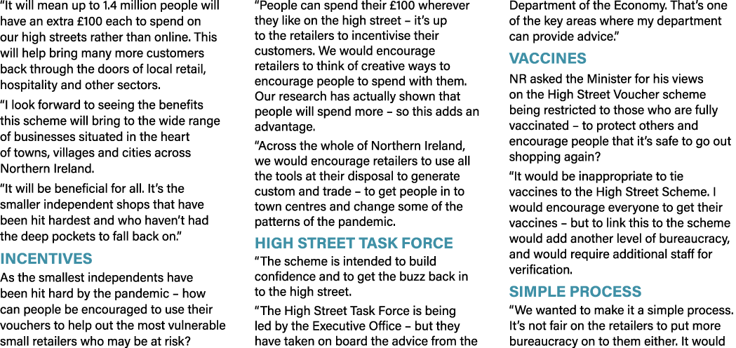  It will mean up to 1 4 million people will have an extra  100 each to spend on our high streets rather than online     