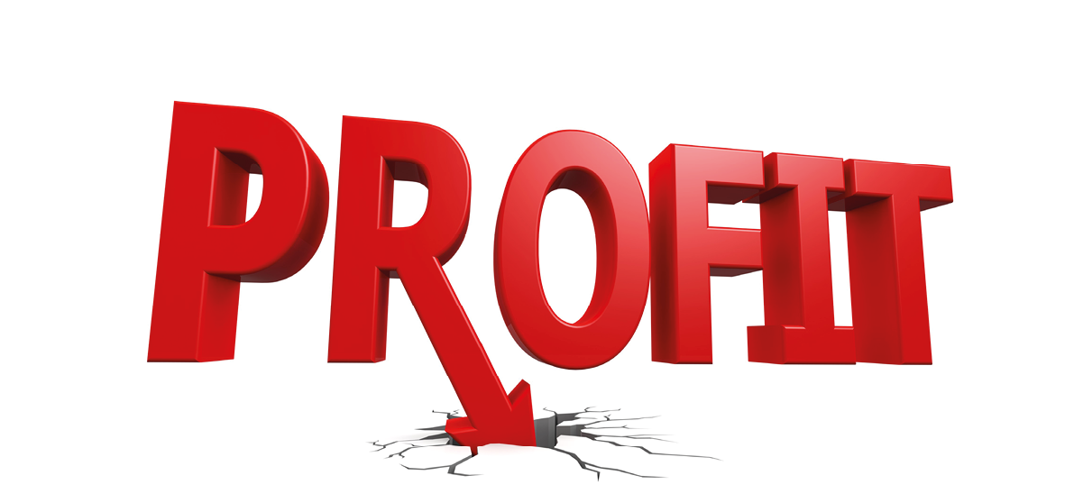 Profit is moving down