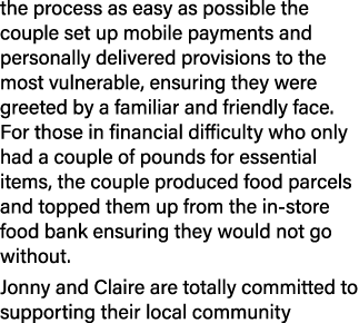 the process as easy as possible the couple set up mobile payments and personally delivered provisions to the most vul   