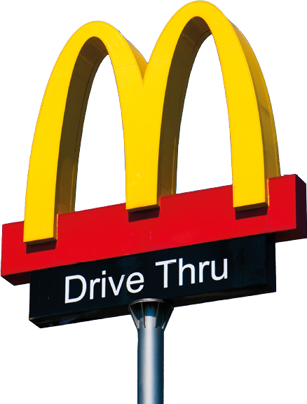CHIANGMAI, THAILAND - february 1, 2016: McDonalds logo with Drive Thru sign in Chiangmai