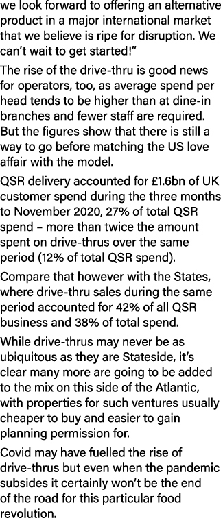 we look forward to offering an alternative product in a major international market that we believe is ripe for disrup   