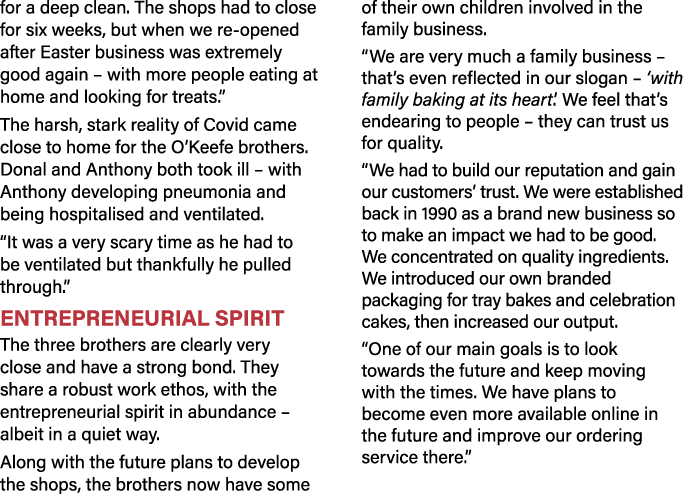 for a deep clean  The shops had to close for six weeks, but when we re-opened after Easter business was extremely goo   