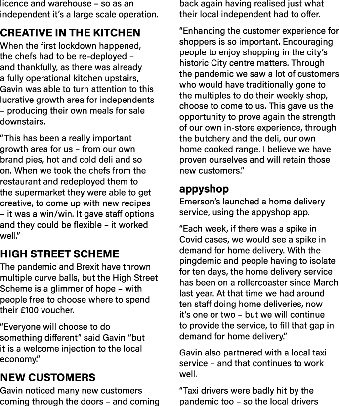 licence and warehouse   so as an independent it s a large scale operation  Creative in the kitchen When the first loc   