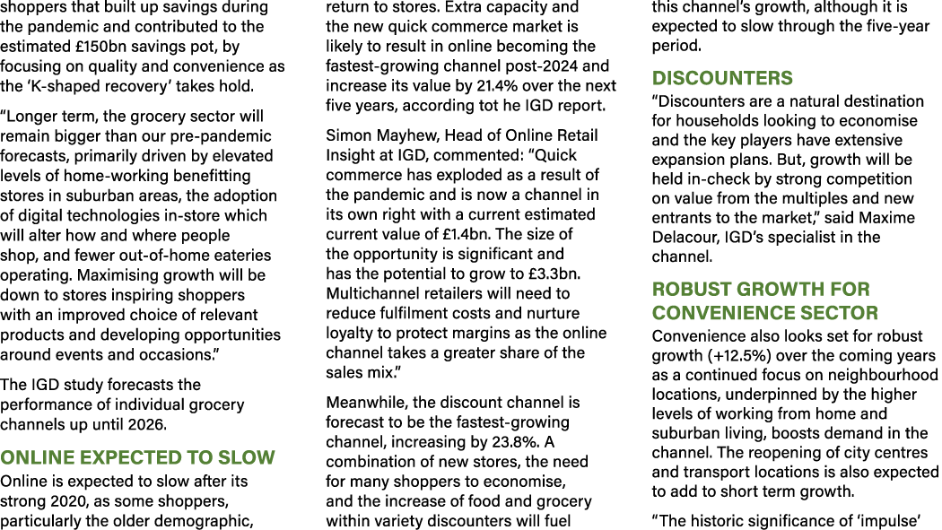 shoppers that built up savings during the pandemic and contributed to the estimated  150bn savings pot, by focusing o   