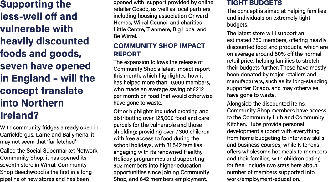 Supporting the less-well off and vulnerable with heavily discounted foods and goods, seven have opened in England   w   
