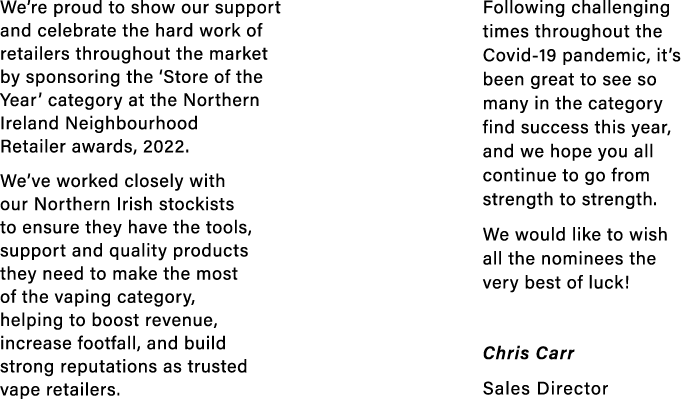 We re proud to show our support and celebrate the hard work of retailers throughout the market by sponsoring the  Sto   