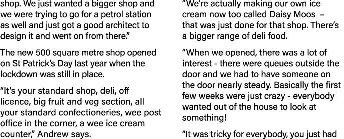 shop  We just wanted a bigger shop and we were trying to go for a petrol station as well and just got a good architec   