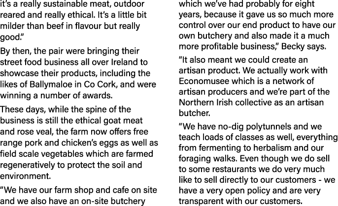 it s a really sustainable meat, outdoor reared and really ethical  It s a little bit milder than beef in flavour but    