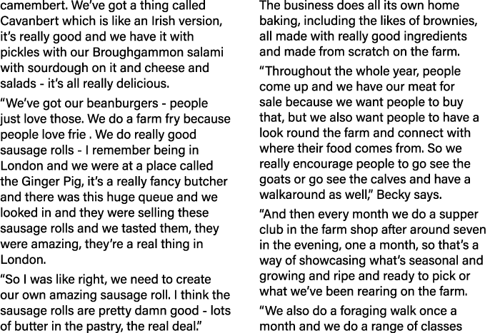 camembert  We ve got a thing called Cavanbert which is like an Irish version, it s really good and we have it with pi   