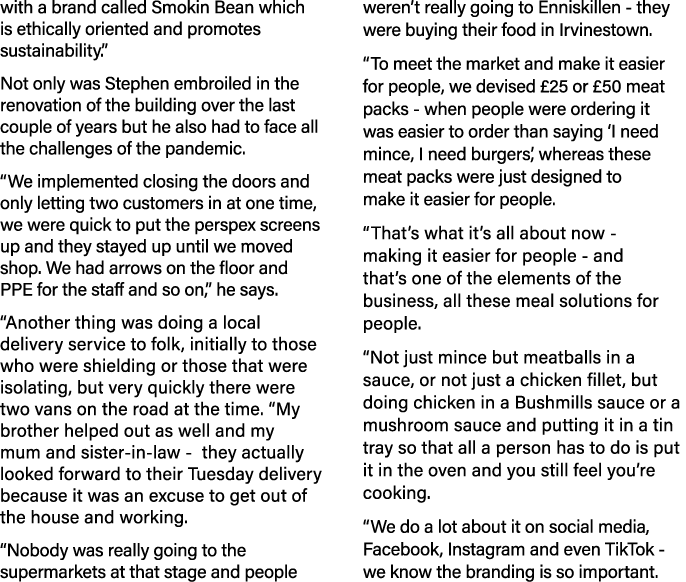 with a brand called Smokin Bean which is ethically oriented and promotes sustainability   Not only was Stephen embroi   