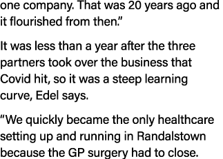 one company  That was 20 years ago and it flourished from then   It was less than a year after the three partners too   