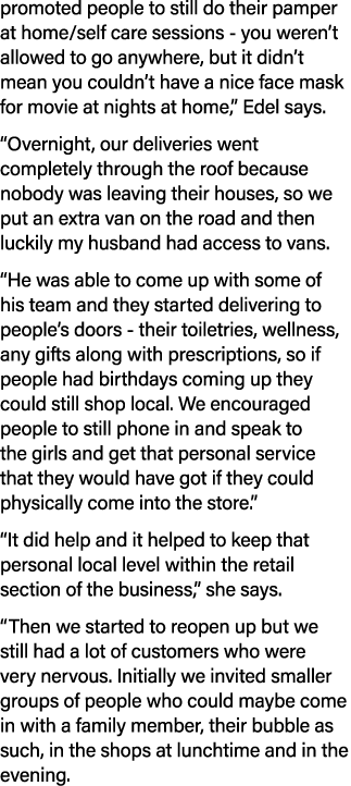 promoted people to still do their pamper at home self care sessions - you weren t allowed to go anywhere, but it didn   