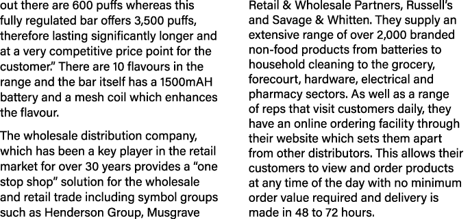 out there are 600 puffs whereas this fully regulated bar offers 3,500 puffs, therefore lasting significantly longer a   