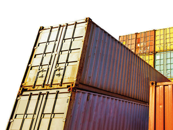 Stack of Cargo Containers at the docks