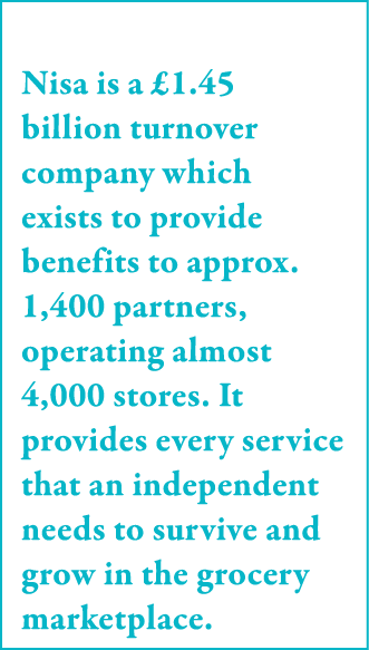 Nisa is a  1 45 billion turnover company which exists to provide benefits to approx  1,400 partners, operating almost   