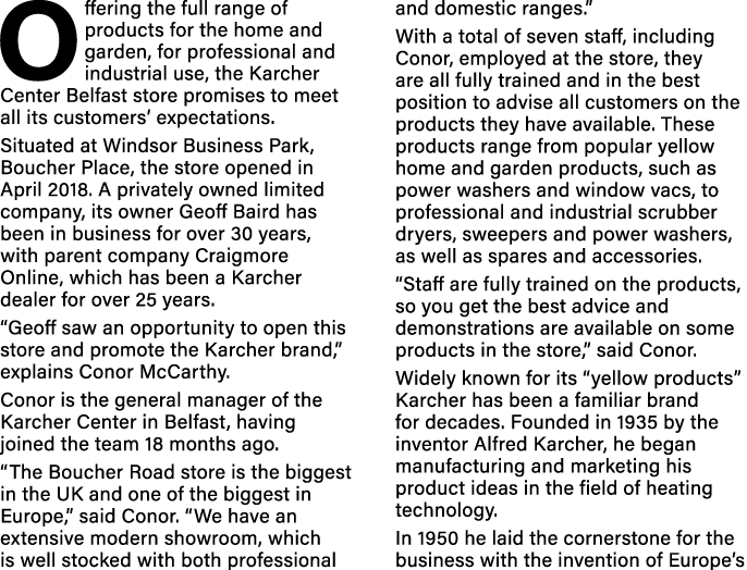 Offering the full range of products for the home and garden, for professional and industrial use, the Karcher Center ...