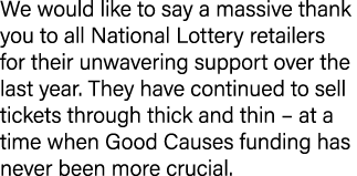 We would like to say a massive thank you to all National Lottery retailers for their unwavering support over the last...