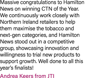 Massive congratulations to Hamilton News on winning CTN of the Year. We continuously work closely with Northern Irela...