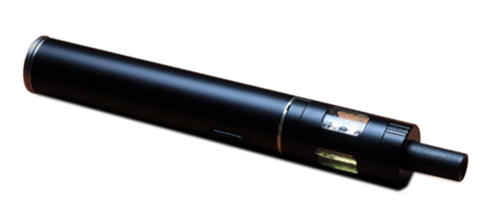 A Vape Pen And Cigarettes On A Brown Background. The Choices Between Vaping And Smoking.