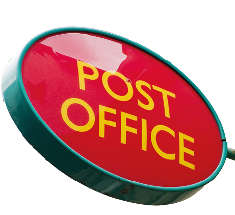 Post Office sign on the wall