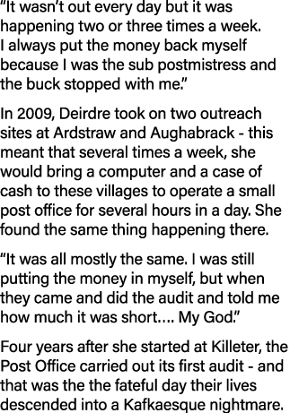  It wasn t out every day but it was happening two or three times a week  I always put the money back myself because I   