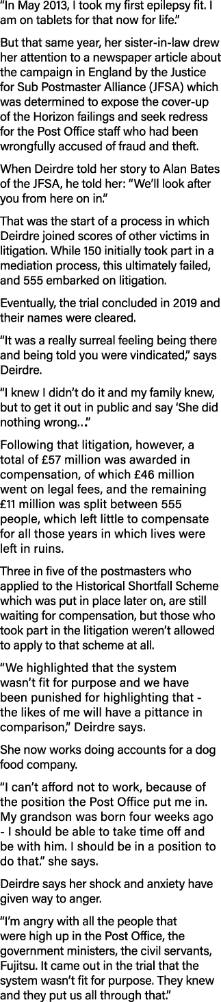  In May 2013, I took my first epilepsy fit  I am on tablets for that now for life   But that same year, her sister-in   