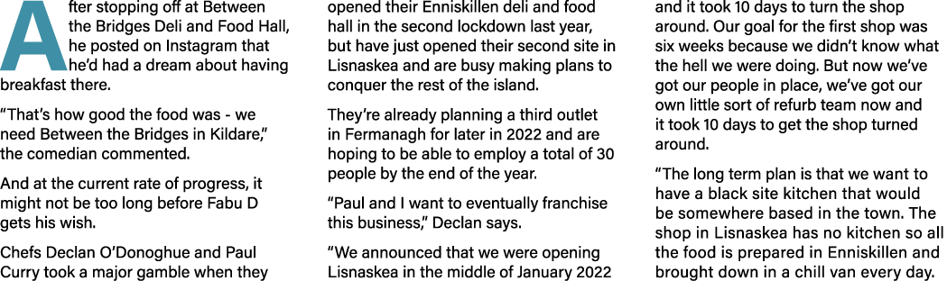 After stopping off at Between the Bridges Deli and Food Hall, he posted on Instagram that he d had a dream about havi   