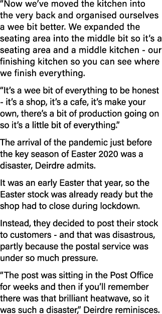  Now we ve moved the kitchen into the very back and organised ourselves a wee bit better  We expanded the seating are   