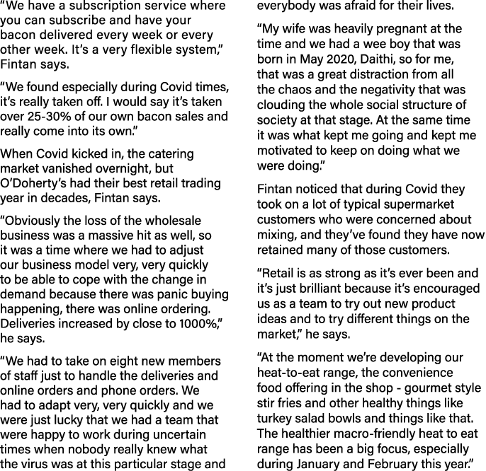  We have a subscription service where you can subscribe and have your bacon delivered every week or every other week    