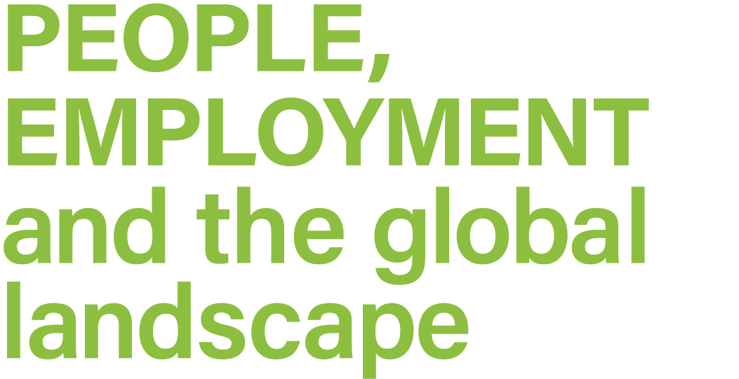 People, employment and the global landscape