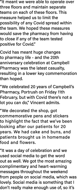  It meant we were able to operate over three floors and maintain separate teams on each of these floors  This measure   