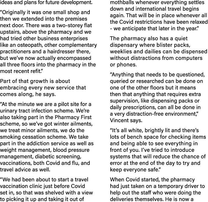 ideas and plans for future development   Originally it was one small shop and then we extended into the premises next   