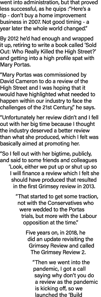 went into administration, but that proved less successful, as he quips : Here s a tip - don t buy a home improvement    