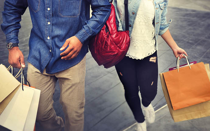 Shopping Couple Capitalism Enjoying Romance Spending Concept