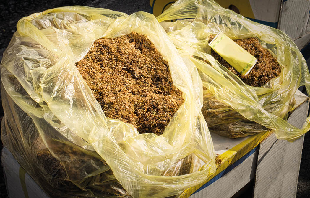 The illegal trade of contraband tobacco on the street market in Konjic, Bosnia and Herzegovina