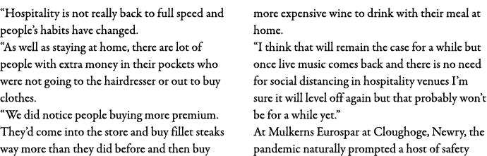  Hospitality is not really back to full speed and people s habits have changed   As well as staying at home, there ar   