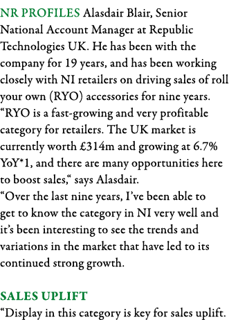 NR profiles Alasdair Blair, Senior National Account Manager at Republic Technologies UK  He has been with the company   
