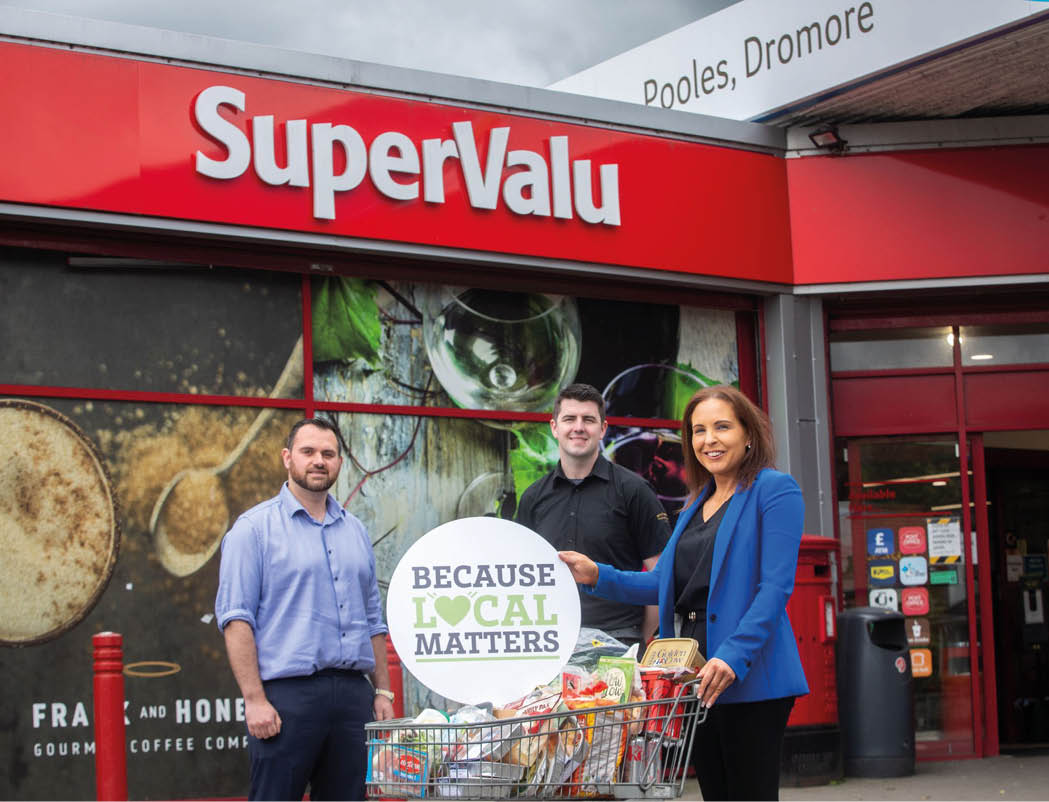 Pictured (L-R): Jamie Poole, owner of Poole s SuperValu Dromore, Declan McAtamney, owner of McAtamney Butchers and Julie Cherry, trading director at Musgrave NI  The Musgrave Group in Northern Ireland spends  160 million on local food and drink each year supporting the employment of almost 5,000 people in 300 locations and contributing c  350m to the local economy   A hugely positive force in Northern Ireland both economically and socially, the retail and wholesale group represents consumer brands SuperValu, Centra and Mace as well as wholesale brands Musgrave MarketPlace, Drinks Inc and La Rousse Foods 