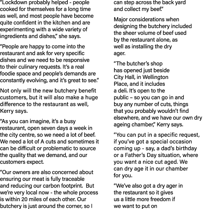  Lockdown probably helped - people cooked for themselves for a long time as well, and most people have become quite c   