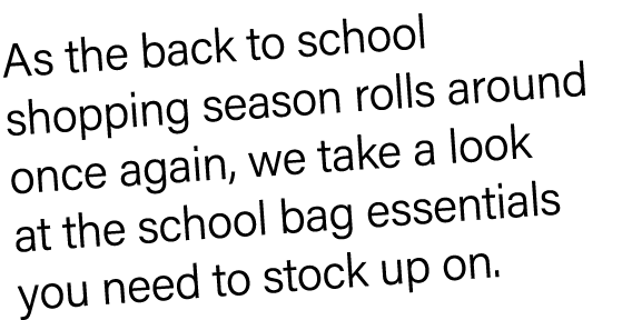 As the back to school shopping season rolls around once again, we take a look at the school bag essentials you need t   