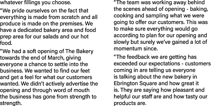 whatever fillings you choose   We pride ourselves on the fact that everything is made from scratch and all produce is   