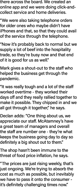 there across the board  We created an online app and we were doing click-and-collect service and home deliveries   We   