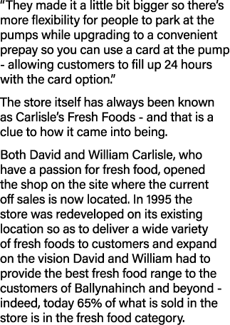  They made it a little bit bigger so there s more flexibility for people to park at the pumps while upgrading to a co   